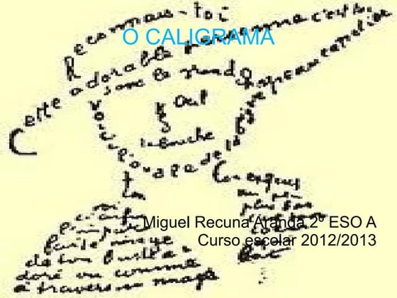 O caligrama | PPTX