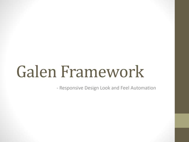 Galen Framework - Responsive Design Automation