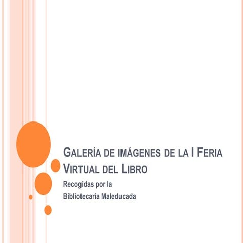 Galería de imágenes de la I Feria Virtual del Libro