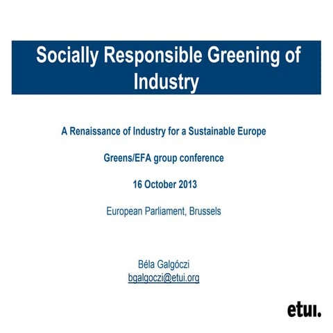 The European Green Deal (EU Green Deal) | PDF