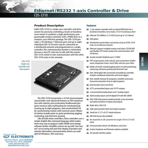 Galil cds3310 catalog