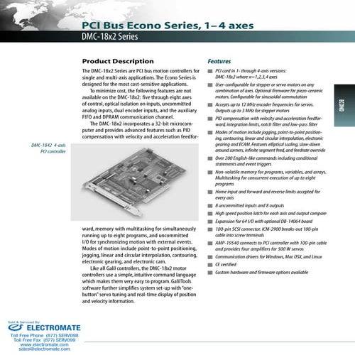 Galil dmc18x2 catalog