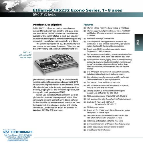 Galil dmc21x2x3 catalog