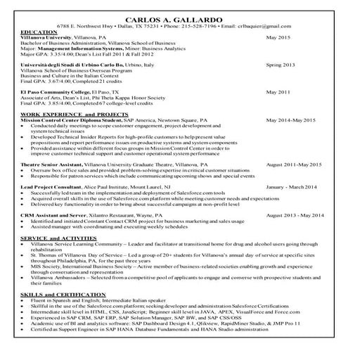 Gallardo, Carlos - Resume