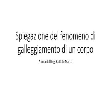 Galleggiamento corpo