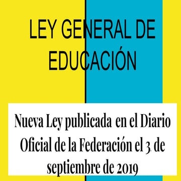 RESUMEN DE LEY GENERAL DE EDUCACIÓN PRESENTACIÓN | PDF