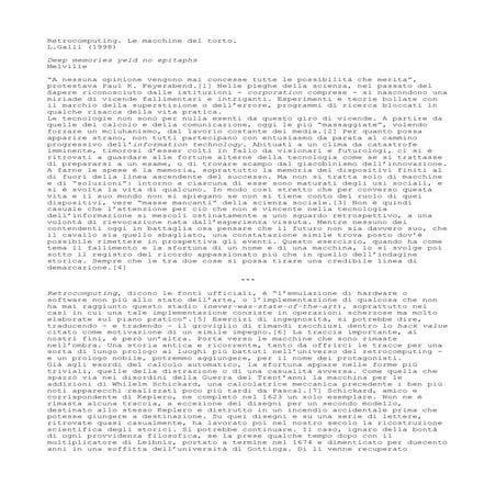 Retrocomputing. Le macchine del torto. 1998