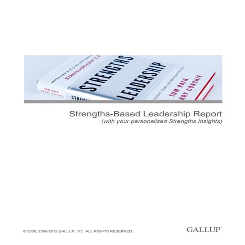 Stengths Based Leadership Report