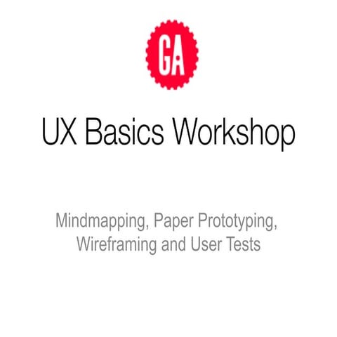 UX Basics Workshop at General Assembly London by Tricia Okin