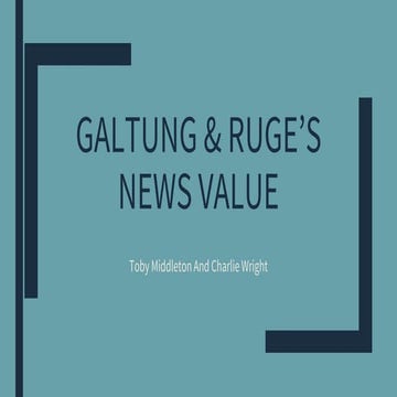 Galtung And Ruges