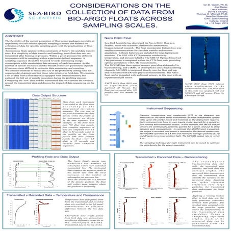 Considerations on the collection of data from bio-argo floats across sampling...