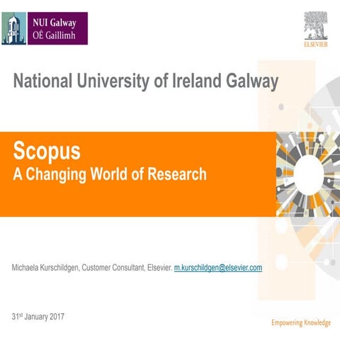 Scopus training at NUI Galway - 31st Jan 2017
