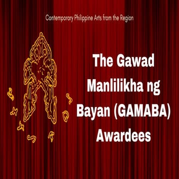 GAWAD SA MANLILIKHA NG BAYAN  AWARDEES. PH