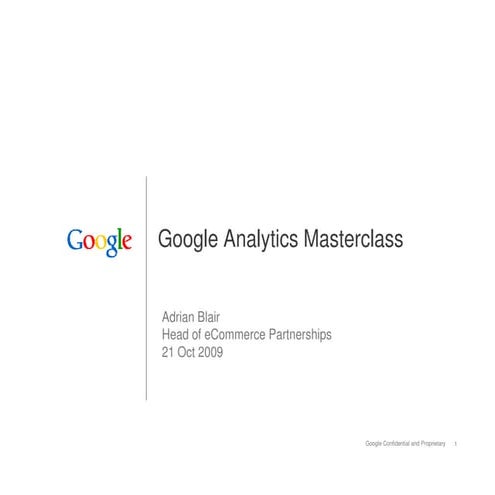 Google Analytics Masterclass 