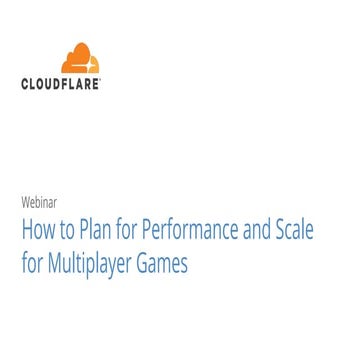 How to Plan for Performance and Scale for Multiplayer Games
