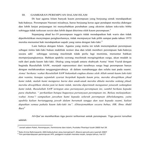 Gambaran perempuan dalam islam