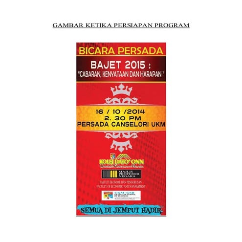 Gambar ketika persiapan program