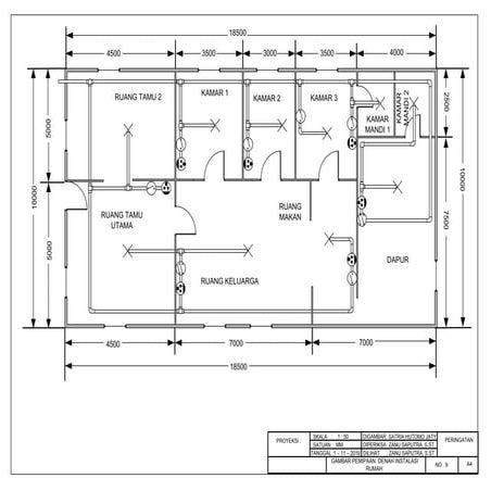 Gambar pemipaan denah intsalasi rumah