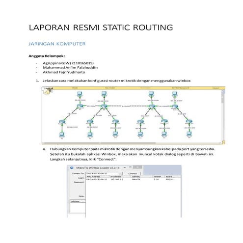 Laporan Resmi Routing Static