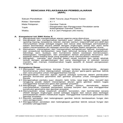 Gambar teknik kelas x semester 1 kd 3.1 dan 4.1