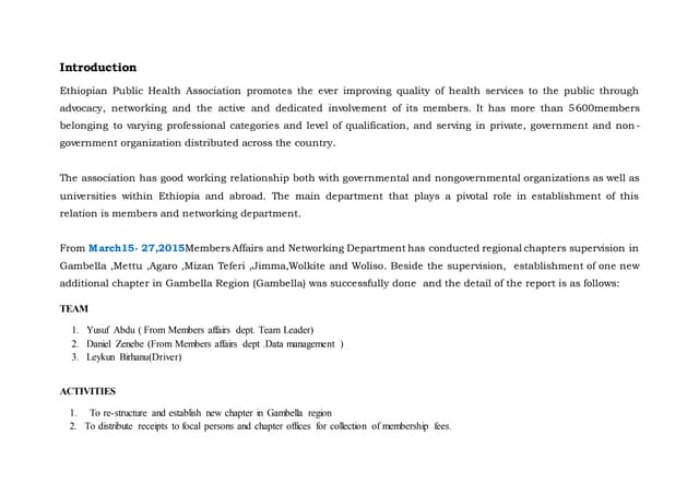 EPHA Promotional activities at Gamb...