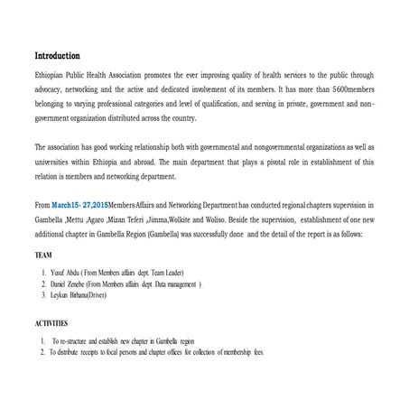 EPHA Promotional activities at Gambella ,Oromia and SNNPR