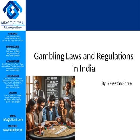Gambling Laws and Regulations in India by Altacit Global