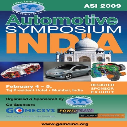AUTOMOTIVE SYMPOSIUM INDIA 2009: GLOBAL AUTOMOTIVE MANAGEMENT COUNCIL