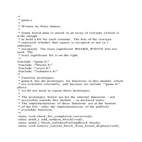   game.c   Written by Peter Sutton.   Game board da.docx