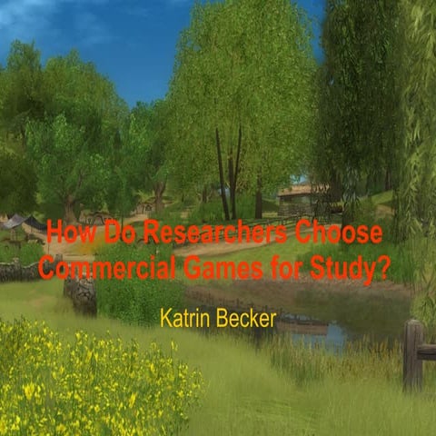 How Do Researchers Choose Commercial Games for Study?