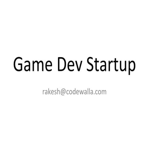 Game Dev Startup