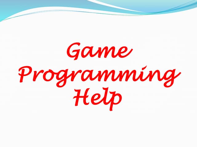 Game programming-help