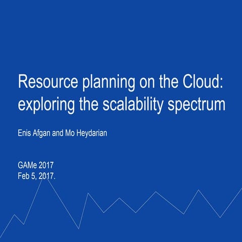 Resource planning on the (Amazon) cloud