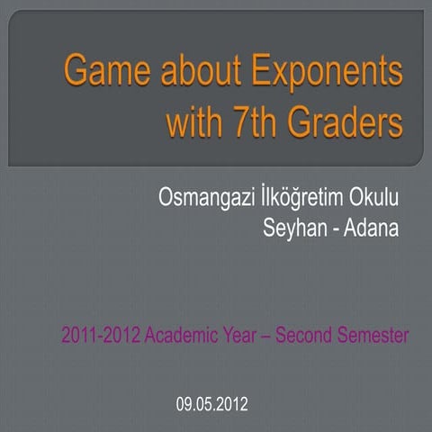Game about Exponents