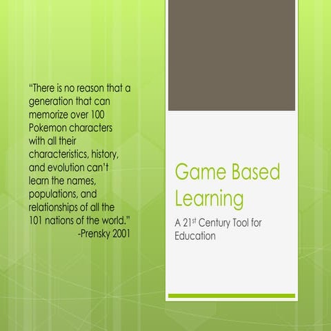 Game based learning