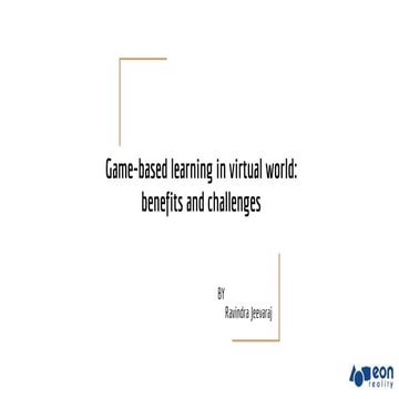 Game based learning lesson plans