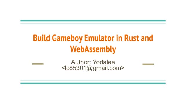 Gameboy emulator in rust and web assembly