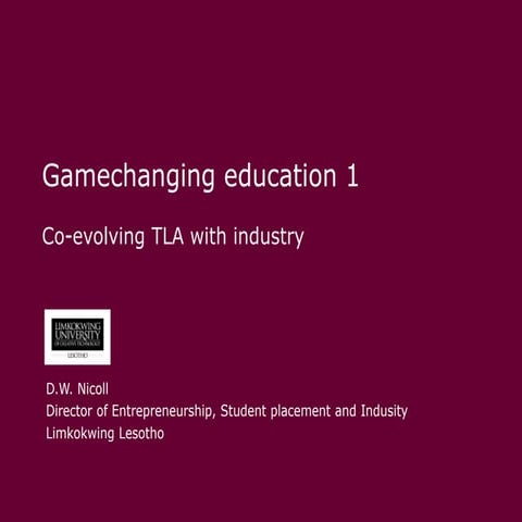 Gamechanging education 1