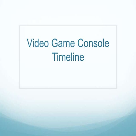 Game console timeline