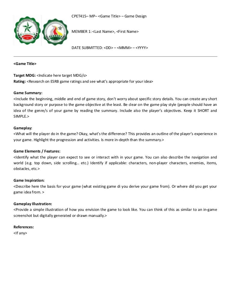game design document game design document