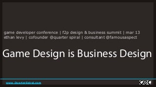 Game Design is Business Design