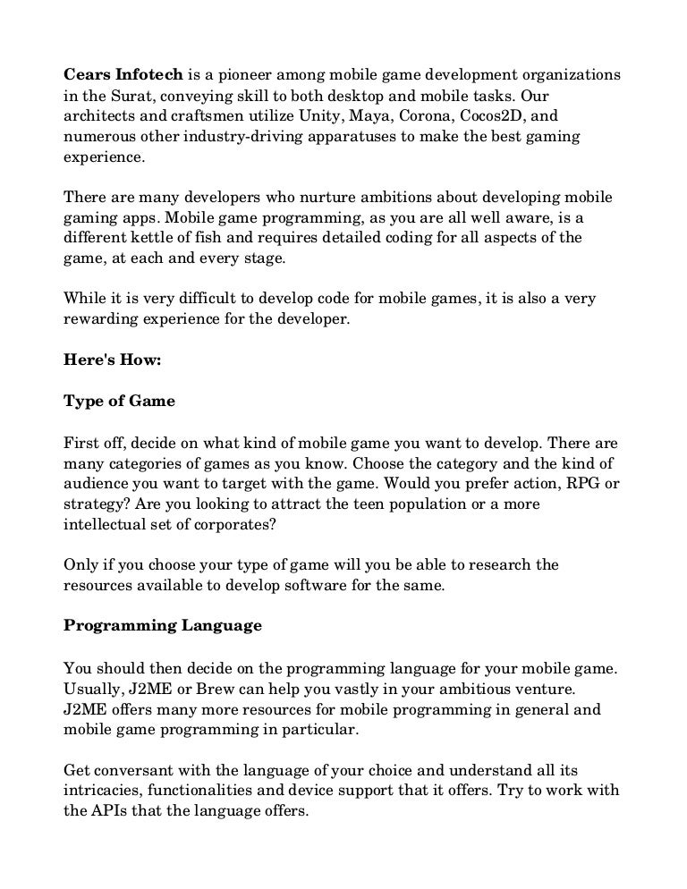 Game Development