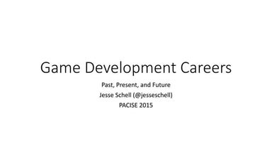 Game Development Careers