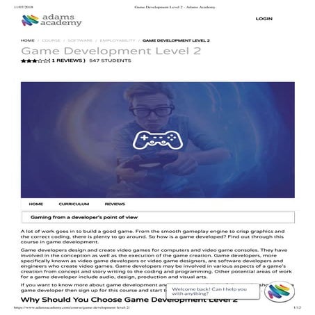 Game testing level 2 - Adams Academy | PDF