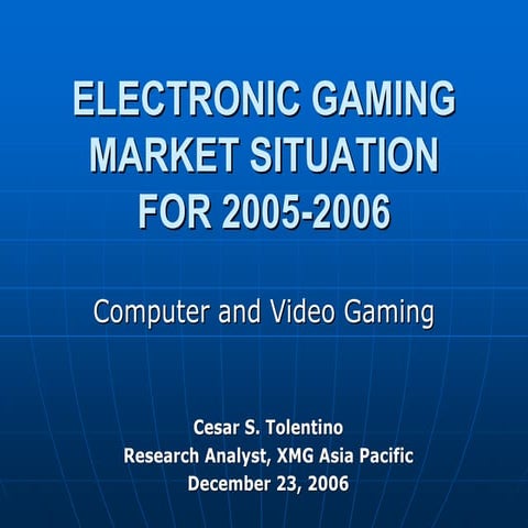 Game Development Market Situationer (2006)