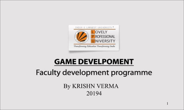 Game development program