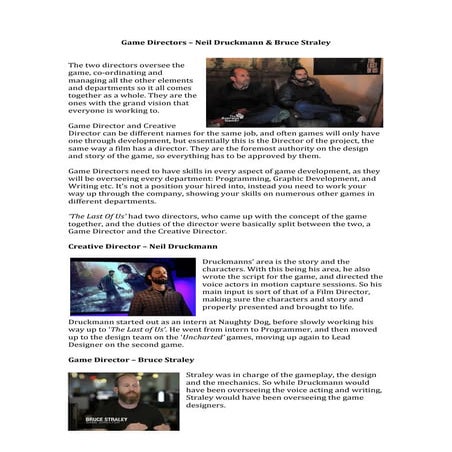 Game Directors Profile