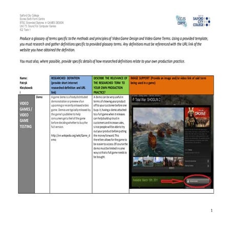 Game Engine Terminology