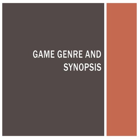 Game genre and synopsis