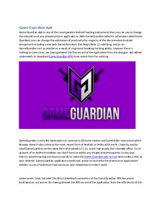 Game guardian apk download